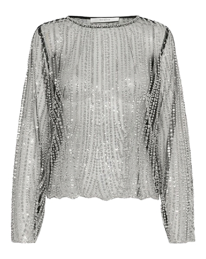 Gestuz - GZSibba Bluse - Black/Silver